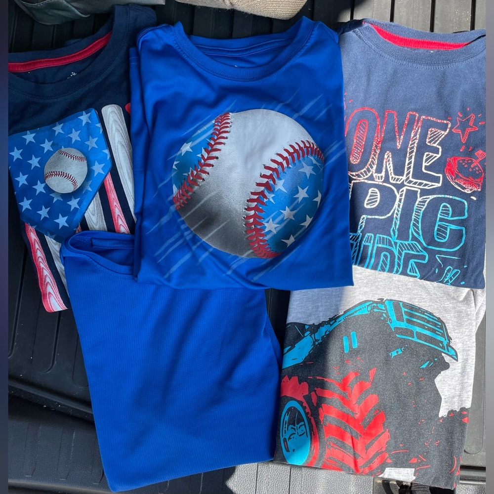 Boys T-Shirt Red, White and Blue Bundle
